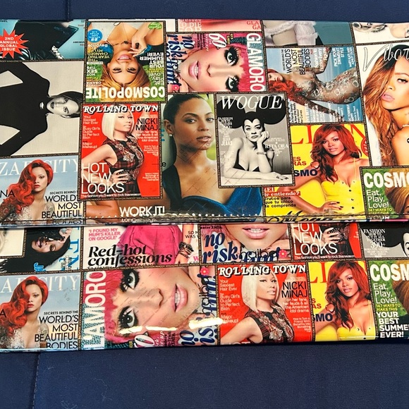 Handbags - MAGAZINE Celebrity Print Bag/ Envelope/ Clutch • Medium • Multiple Colors •